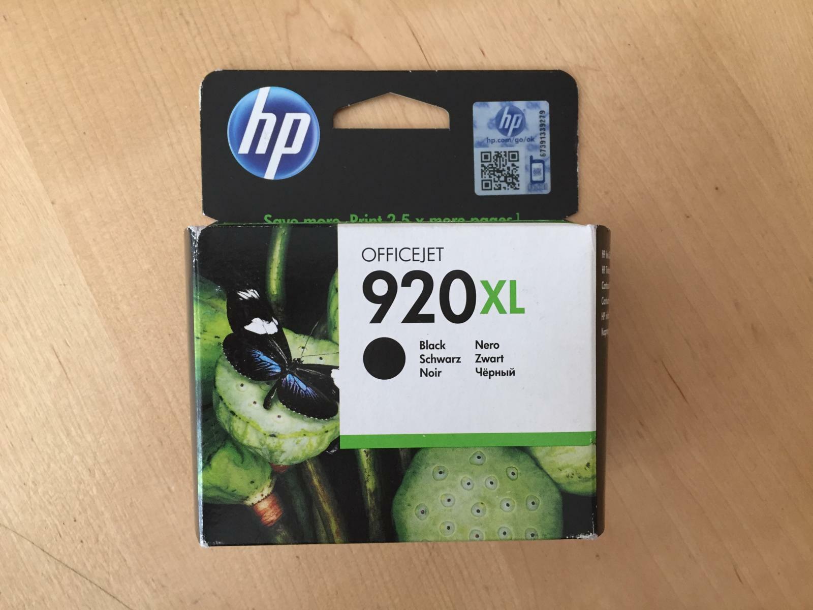 Genuine HP Ink - 920 XL BLACK / 6000 6500 7000 7500 (INC VAT) BOXED 2016