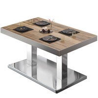 Bm | Bistro Loungetisch | B:T:H 110 X 60 X 41 Cm | Sheesham / Edelstahl | Bis...