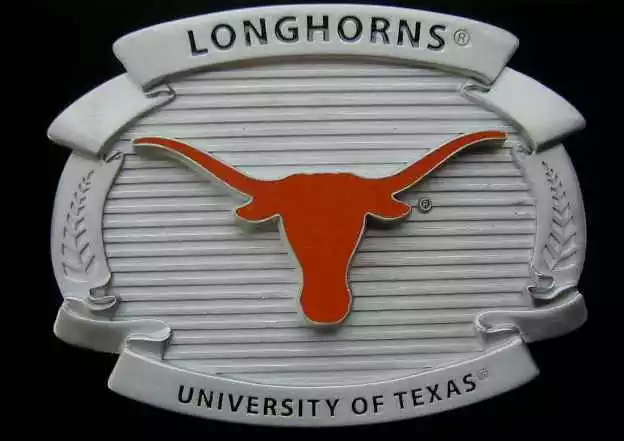 U. OF TEXAS LONGHORNS LARGE SIZE BELT BUCKLE LICENSED