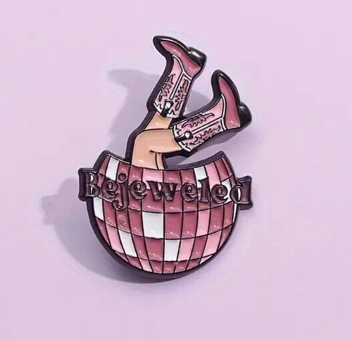 TAYLOR SWIFT Tay Tay Swiftie Bejeweled Midnights Pin Brooch badge lapel enamel - Picture 7 of 9
