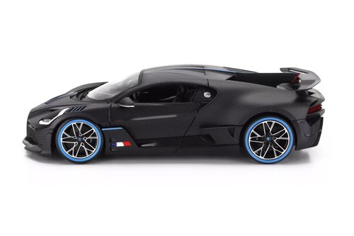 BUGATTI DIVO SPORTS CAR CARBON FIBER BLACK 1/18 DIECAST CAR BBURAGO 18-11101 - Picture 3 of 6