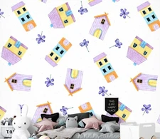 3D Cartoon House G14840 Wallpaper Wall Murals Removable Self-adhesive Honey