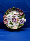 Vtg Signature Home Collection "Spring Blooms" Decorative Canape Plate w/Box EUC
