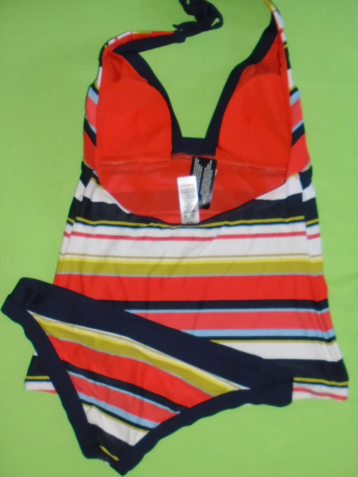 Próximo Conjunto Tankini Rayas Azul Marino Naranja Talla 14 y Extra Brief Talla 12 Nuevas Etiquetas Nuevo con Etiquetas Foto 4 de 4