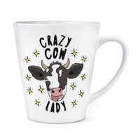 VerrüCkte Kuh Damen Stars 341Ml Latte Becher Tasse - Lustig Tiere Scherz