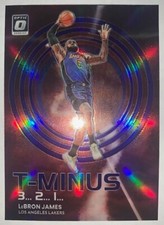 LEBRON JAMES 2022/23 PANINI OPTIC T-MINUS 3.2.1. PURPLE PRIZM REFRACTOR #15 MINT