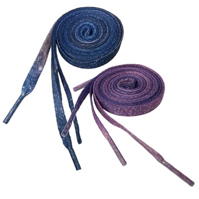  2 Pairs Sternenhimmel-Schnürsenkel Mädchen Flacher Bunter Für Turnschuhe