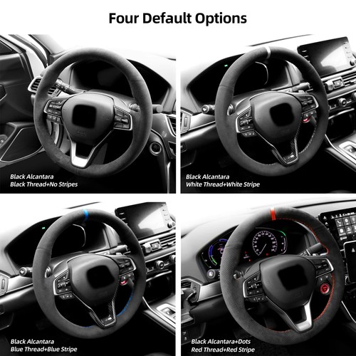 Hand Stitch Alcantara Car Steering Wheel Cover For Honda Accord Hybrid Insight - Bild 4 von 7