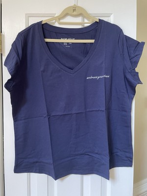 Rachel Hollis Ltd. Tee - Navy, 2X Embrace Your Chaos