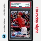 2018 TOPPS HOLIDAY #HMW17 SHOHEI OHTANI RC ROOKIE PSA 10