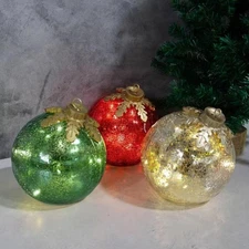 3Pcs Tabletop Christmas Ornaments Light up for Fireplaces Office Living Room