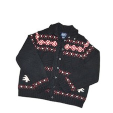 Eddie Bauer Collectibles Christmas Holiday Winter 100 Lambswool Cardigan XL