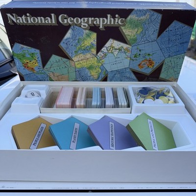 National Geographic Global Pursuit Board Game Complete Educational Geography Gam