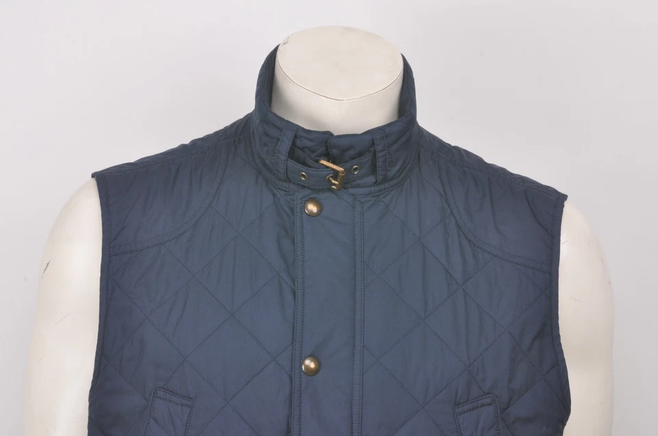 Polo Ralph Lauren Diamond Quilted Shooting Hunting Vest Waistcoat BLUE Size L - Image 3 of 4