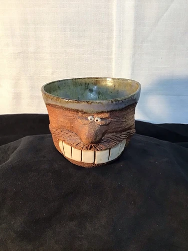 Funny Face 3D Art Pottery Coffee Mug Tea Cup 