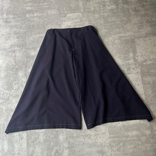 Yamamoto Japanese Designer 03AW Wool Wide Pants Navy Cropped Deformed Used