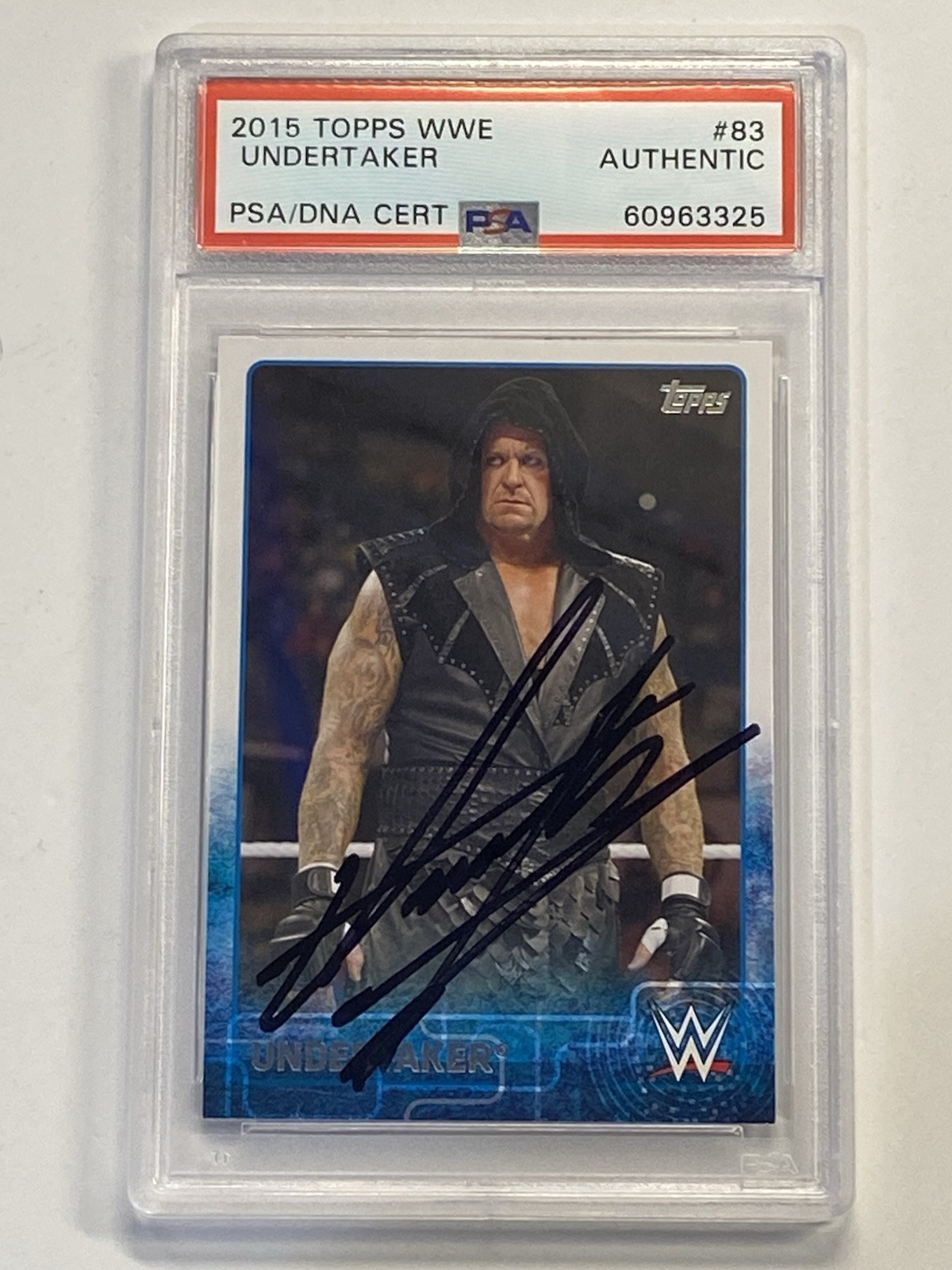 THE UNDERTAKER 2015 Topps WWE #83 Autographed Signed Auto PSA DNA