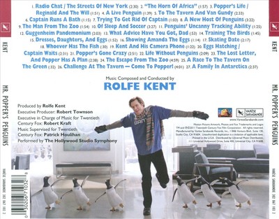 ROLFE KENT - MR. POPPER'S PENGUINS [ORIGINAL SCORE] NEW CD