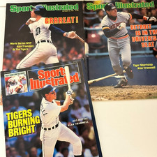 SPORTS ILLUSTRATED Alan Trammell Detroit Tigers Lot Of 3 MLB Shortstop MVP 1980s