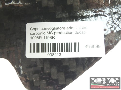 Kit convogliatori aria in carbonio ATR ducati 1098R 1198R *008110* - Foto 1 di 5