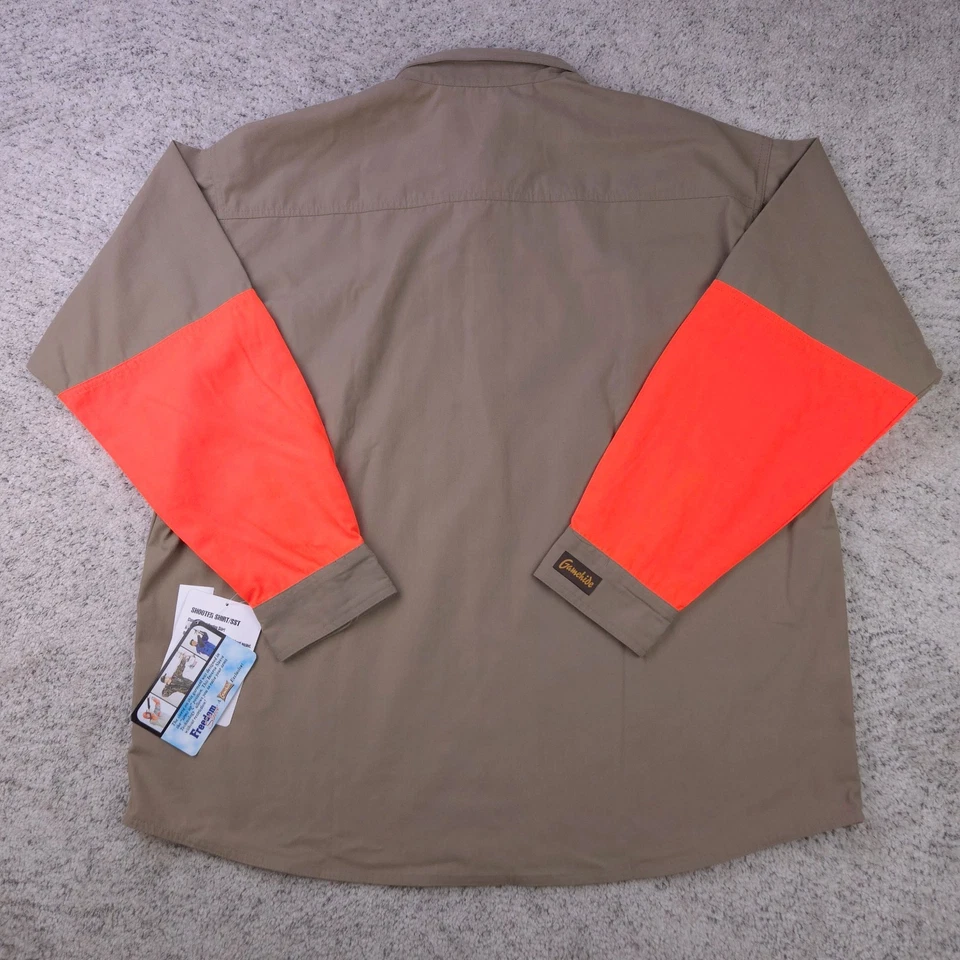 Gamehide Shooting Shirt Mens XXL Long Sleeve SST Brown Safety Orange Hunting NWT - Image 2 of 4