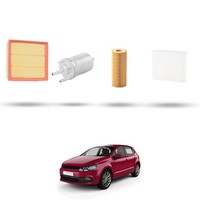 Hoffcar Wartungsset - 4 Filter Kompatibel Mit VW Polo V (6R, 6C) 1.2 51KW Ab