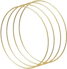 Metal Floral Hoop 4 x 2inch Gold Wreath Rings Craft Macrame Rings Making Wedding