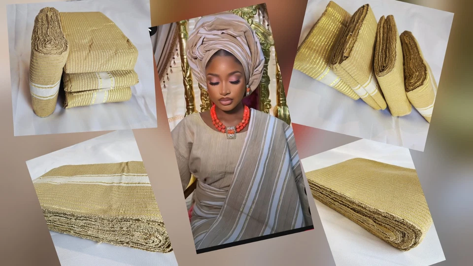 Aso Oke Sold By  bundle.  - Image 3 of 4
