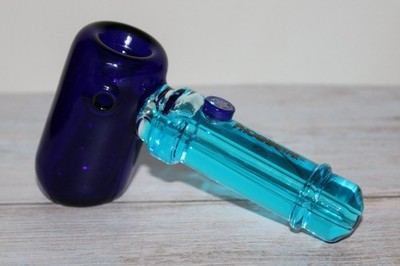 4 1/2'' BLUE FREEZE HAMMER Glass Pipe Tobacco Smoking Glass Pipe +built-in screen