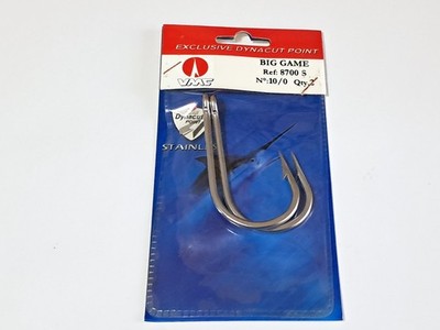 2 Stück VMC 8700 S 10/0 Exclusive Dynacut  Point Stainless Steel Hook