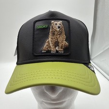 Goorin Bros The Farm Smoky Shleather Bear Grizzly Snapback Trucker Hat Cap NWT