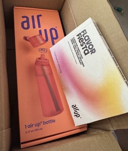 Air Up Electric Orange 650ml BPA Free Water Bottle with 5 Flavor Pods NEW SEALED
