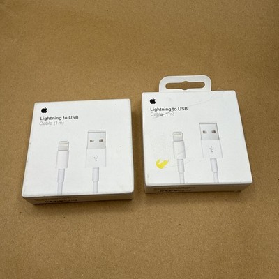Lot Of 2 - Genuine  Apple Lightning to USB Cable 1m - MUQW3AM/A