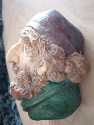 Collection of vintage Bossons chalkware heads: Old Salt, Jock