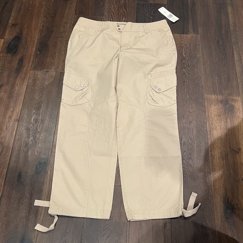 NWT Lauren Active Ralph Lauren Cargo pants tan sz 12