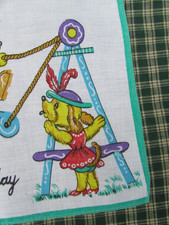 Vintage Retro Taschentuch Taschentuch Kinder Kind Kids R5