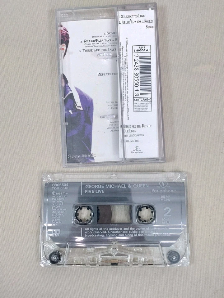 George Michael & Queen - With Lisa Stansfield - Five Live EP Cassette - Image 2 of 2