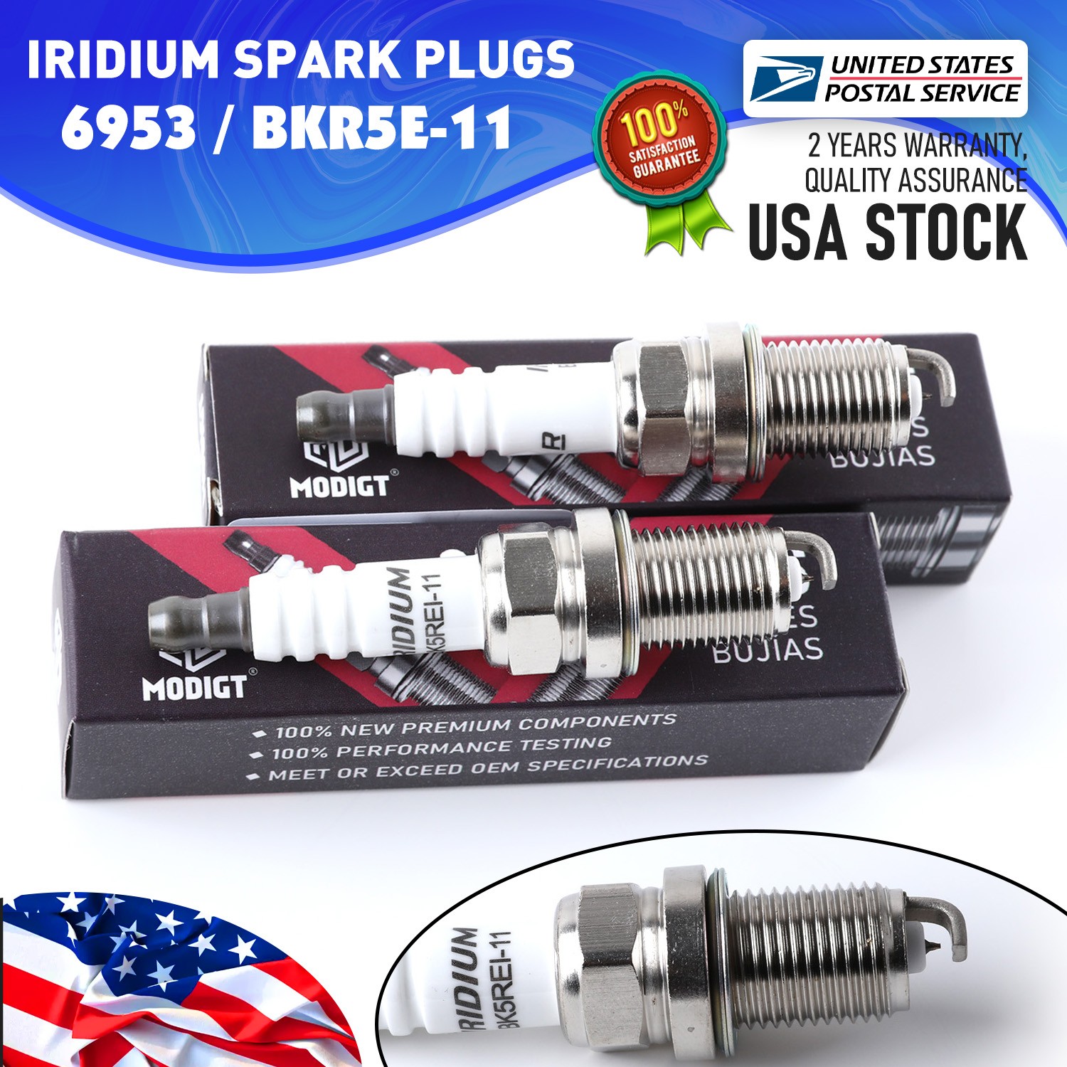 8Pcs For NGK 6953 BKR5E-11 High-quality Iridium Spark Plugs For Subaru Lincoln