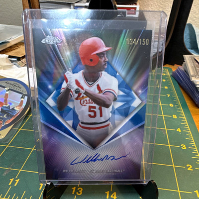 Topps 2026 Chrome Willie McGee 75th Diamond Auto St. Louis 75D-WM 034/150