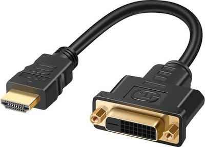 HDMI to DVI Adapter Cable, Bi-Directional HDMI to DVI-D (24+1) Female Convert...