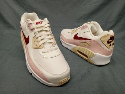 Nike Girls Air Max 90 (GS) Sneakers Leather Phantom Dark Red Size 7 NEW NO BOX!