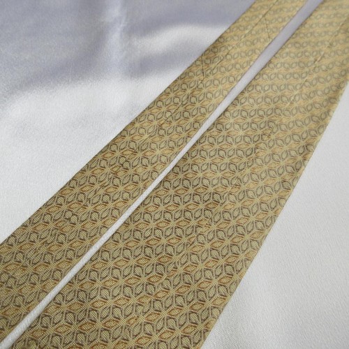 Gucci G Yellow Silk Tie 148cm Narrow Classic Excellent Condition Authentic - Picture 8 of 12
