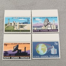 1970 Kenya Uganda Tanzania Satellite Earth Station Complete Set 4 MNH Stamps