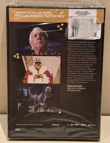 Nature Boy Ric Flair DVD ESPN 30 for 30 w/ Bonus Features (DVD, 2017). NEW - Picture 2 of 4