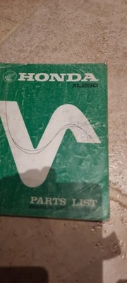 Honda XL250 Teileliste Einsatz für Montageanleitung Scheckheft Werkstatt Reparaturbuch