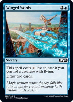 4x Winged Words MTG Core Set 2020 (M20) NM Magic Regular