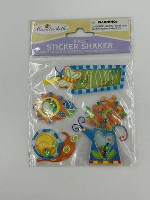 Miss Elizabeth's Sticker Shaker Garden Floral 4 Pcs Dimensional