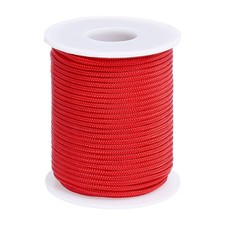 0.08 Inch x 30 Yards Nylon String Bracelet String Braided Nylon Thread Red