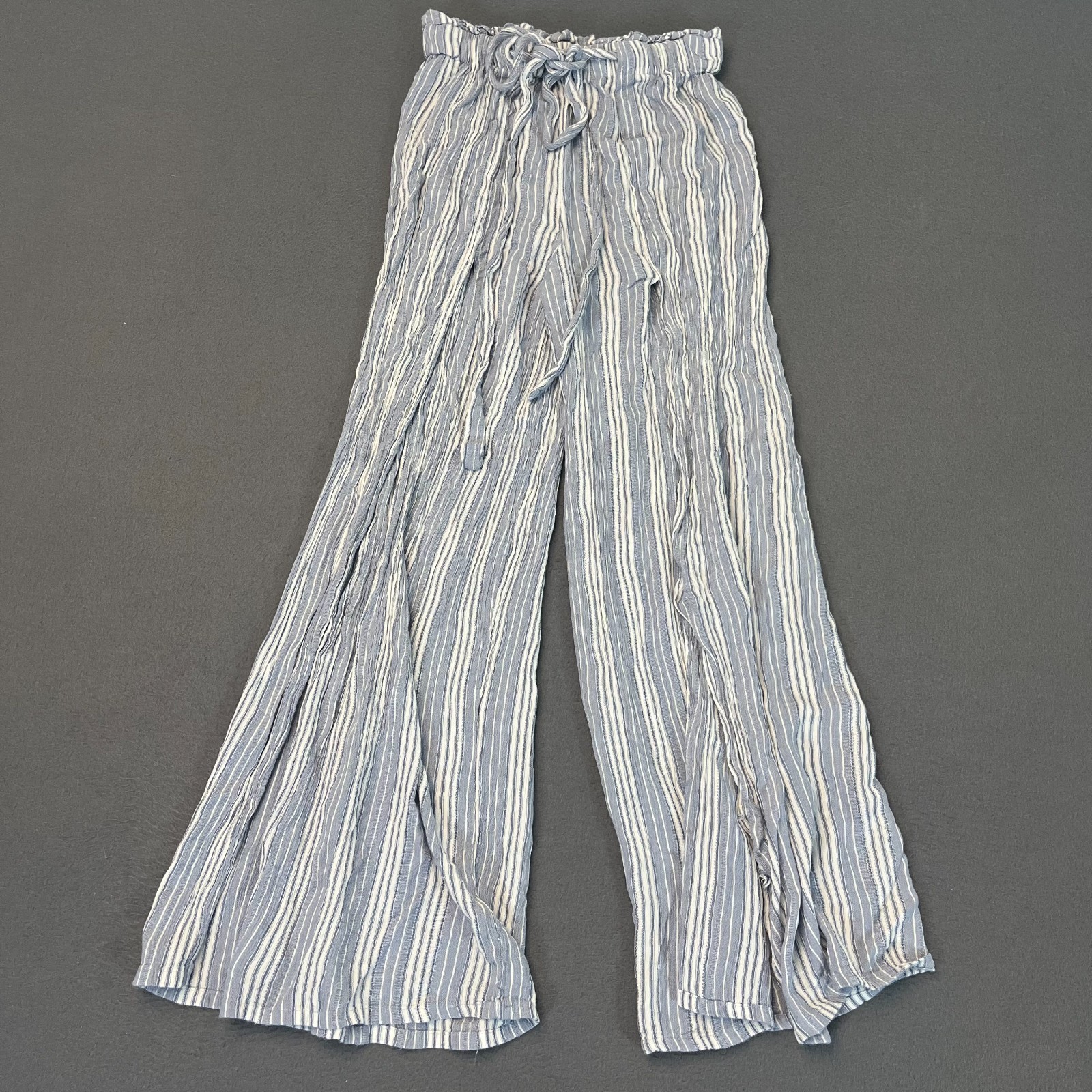 Angie Womens One Size (Small Fit) Palazzo Pants Split Wide Leg Beach Hippie Boho