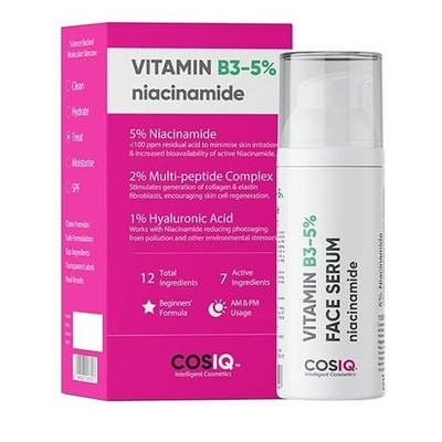 Cos-IQ 5% Niacinamide Face Serum For Clear Glowing Skin, Reduces Dullness 30ml